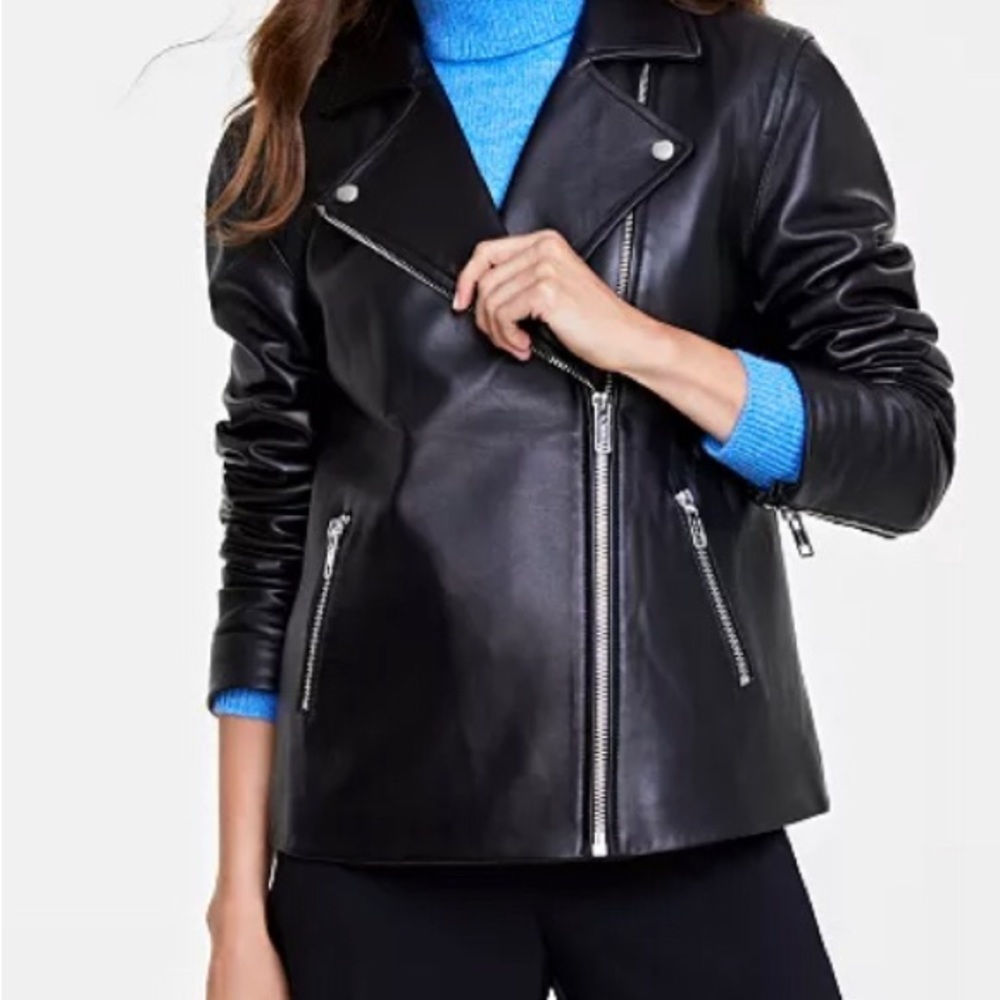 TopShop black leather jacket